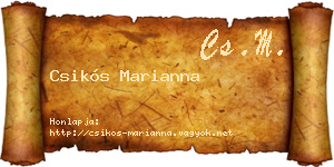 Csikós Marianna névjegykártya