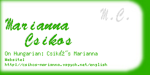 marianna csikos business card